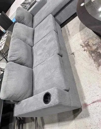 Grey Corduroy Sectional Sofa, View more