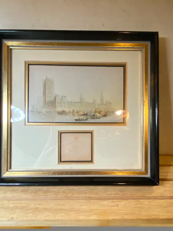 ANTIQUE COLOR G.BAXTER PRINT FRAME in Arts & Collectibles in Vancouver - Image 4