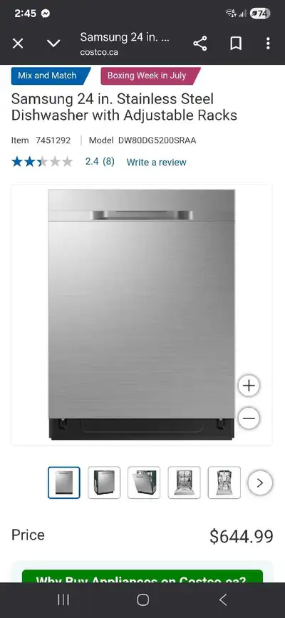 Samsung Dishwasher new in box, View more