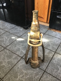 Vintage brass fire nozzle