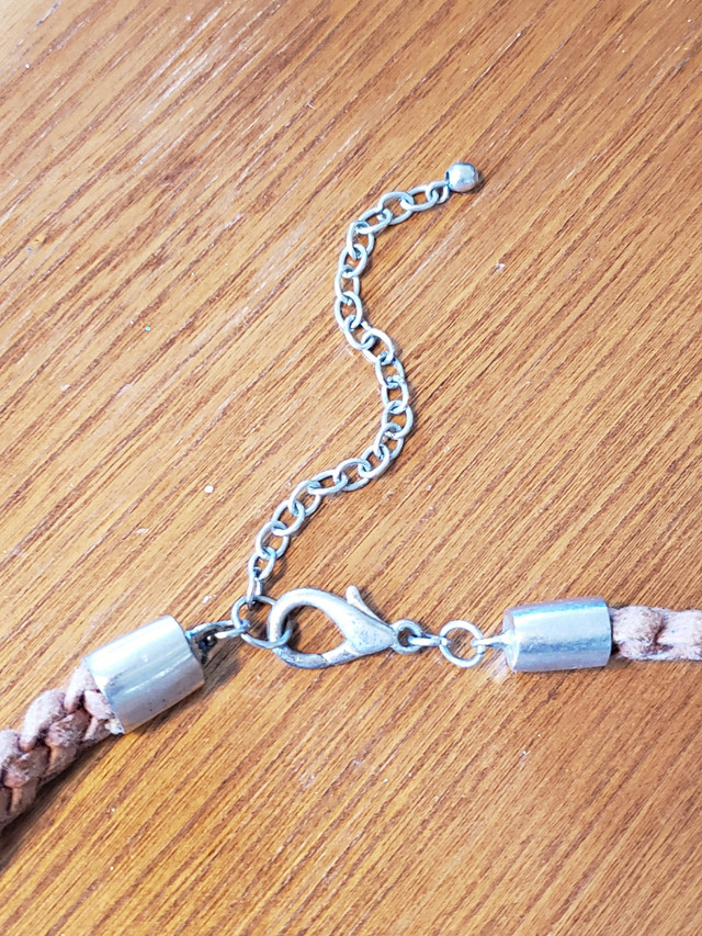 Chunky Silver Chain Wrapped Braided Cord Necklace in Jewellery & Watches in Kitchener / Waterloo - Image 3