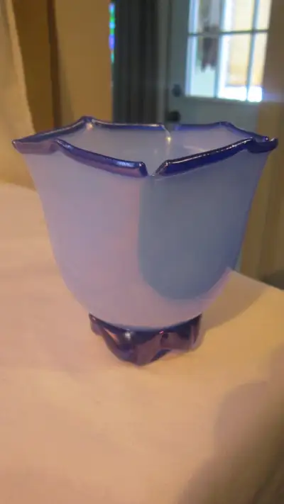 Beautiful Blue~ Signed & Dated ~ Art Glass B5, View more