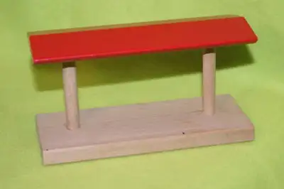 A USED THOMAS THE TRAIN, BRITT ALLCROFT (THOMAS) LIMITED OR BRIO, UN-NAMED WOODEN TRAIN STOP SHELTER...