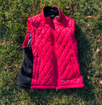 Marmot Outdoor Full Zip Quilted Puffer Vest Women's L Red Black