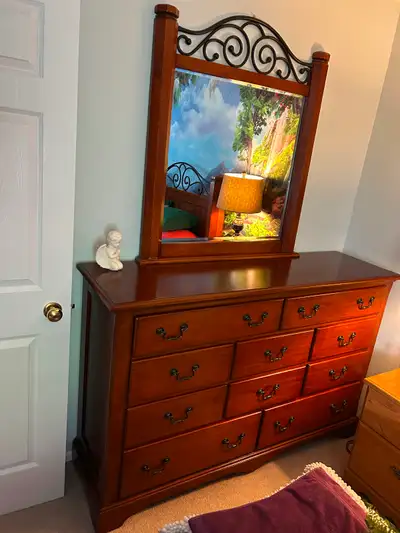 Beautiful Solid Wood Queen Bedroom Set Originally from The Brick, View more