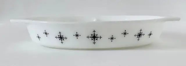 Antiquity 1959. PYREX Plate Collection Snack Server "Compass"63436969693699122