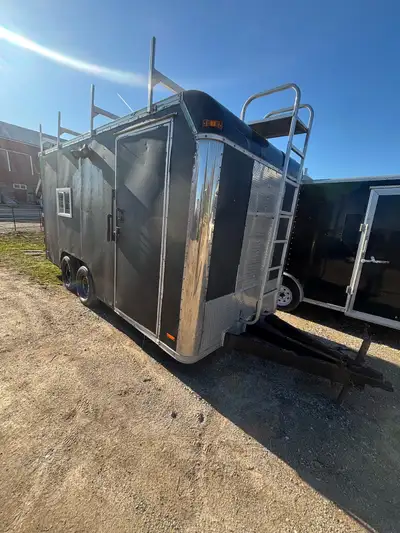 7x16 Enclosed Food Truck Trailer Roof rack and ladder Lights working Ownership included Ready to tow...