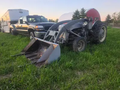 1948 Ferguson Gas Tractor with Loader. Has Tilt. PTO Works. Mainly used for wood so has bucket exten...
