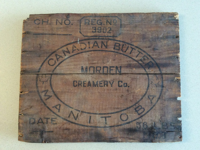Old wood Canadian butter box end Morden Creamery Co Manitoba in Arts & Collectibles in City of Toronto