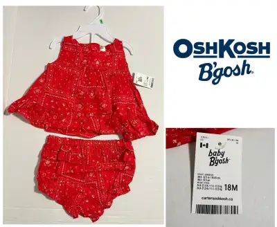 Infant girls clothing. 2pc tank and bloomer short set. Flyaway back. New with tags. Size: 18m. Colou...