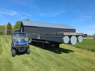 Large Floating Steel Pontoon Dock for Sale. 8x30.. Heavy. Good condition. Deck weathered but solid....
