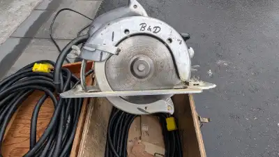 Vintage (1950's) Black and Decker Cat No. 80 8" Heavy Duty Saw, View more