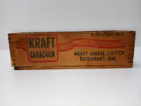 1950s Kraft Cheese Wood Box Limited Outremont, Que.