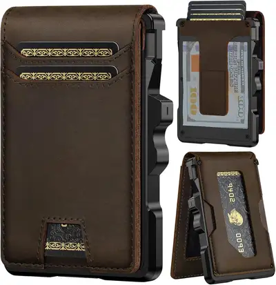 Genuine Leather RFID Wallet for Men – Slim Minimalist Credit Car, View more