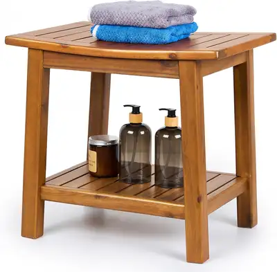 Teak Shower Bench, 20", View more