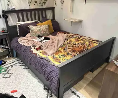 Queen bed frame with storage, View more