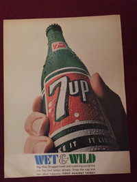 1967 Seven Up Soft Drink Original Ad