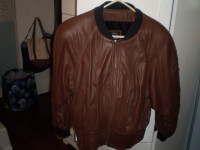 Leather Coat, brown