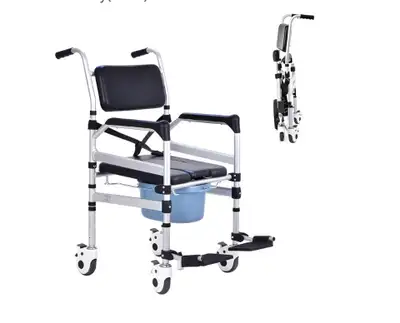 New Versatile Elevated Chair with Armrests & Footrest – Black, View more