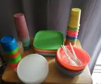 Tupperware Dishes - plates, bowls, cups, dessert cups