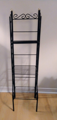 Vintage Metal Shelf/ Mini bakers rack/plant stand