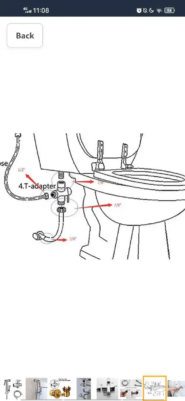 Handheld Bidet Sprayer for Toilet-Adjutable Water Pressur62863285073411123