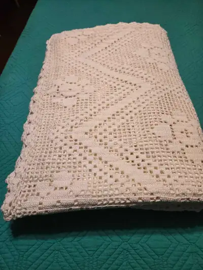 Crochet Coverlet - White Queen, View more