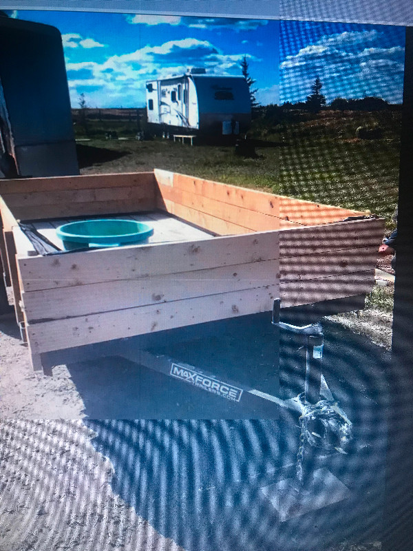 Flat Utility Trailer, 6'x12' with wood removable sides. Two Cargo