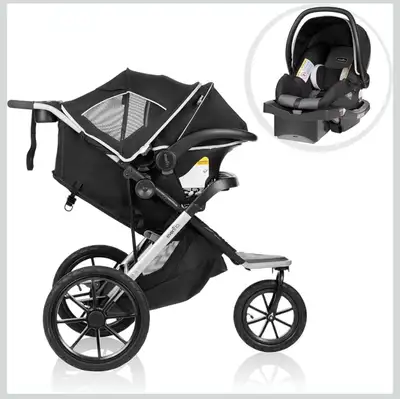 Even Flo stroller and Ingenuity swing, View more