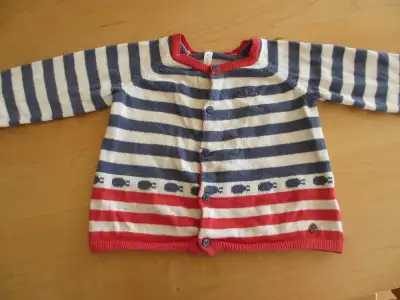 Veste en mailles taille 12 mois poissons par Souris Mini (SM38), View more