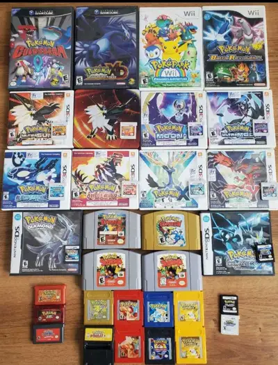Pokemon Games  / GB, GBC, GBA, GCN, N64, DS, 3DS, Wii, switch, View more