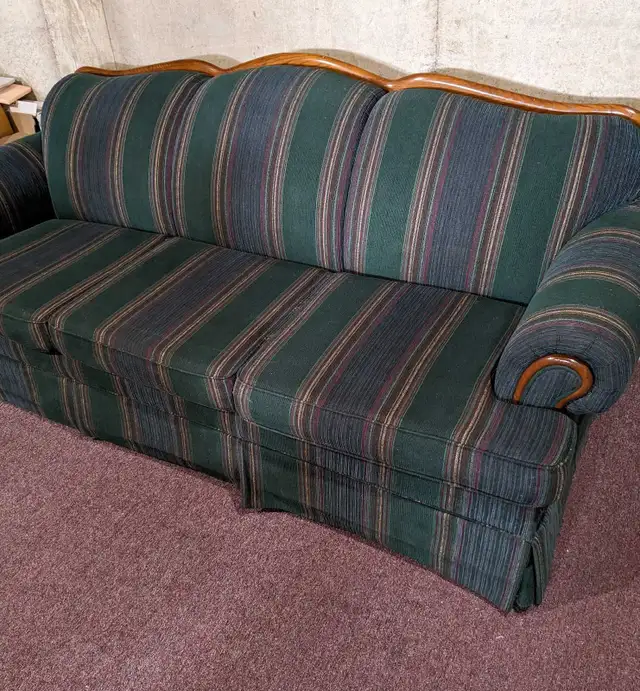 Sofabed by DecoRest Queen size couch green,  gold burgundy in Couches & Futons in Charlottetown - Image 2