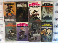 8 Edgar Rice Burroughs books. Frank Frazetta cover art