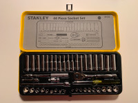 Stanley 1/4" 44 Piece Premium Socket Set in Metal Case - LikeNew
