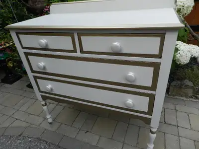 Vintage Cottage+Farmhouse Dresser+Ornate Mirror, View more