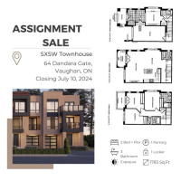 BEAUTIFUL 3 BED 1783 SQ FT ASSIGNMENT SALE IN VAUGHAN