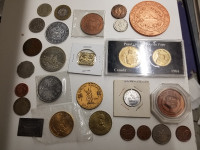 Lot of Aprox 27 Coins, Tokens, Etc.