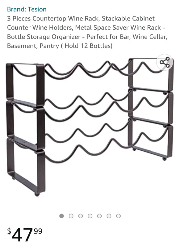 3 tier countertop Wine rack in Kitchen & Dining Wares in City of Halifax - Image 2