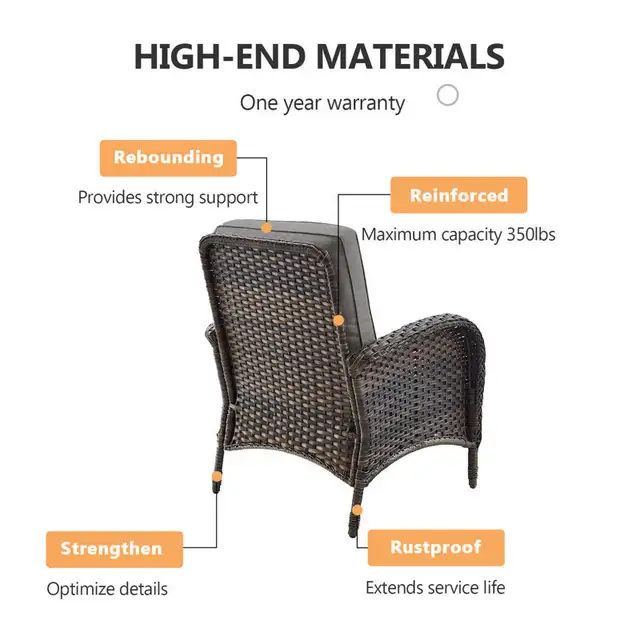 5-Person Outdoor Wicker Sofa Seating Group With Cushions in Patio & Garden Furniture in Markham / York Region - Image 9