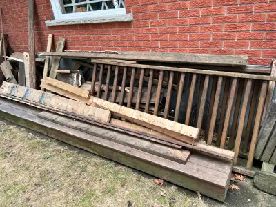 Free Pressure Treated Deck Wood. I disassembled an older deck. Someone picked up a bunch already, bu...