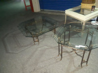 GLASS SET COFFEE AND END TABLE