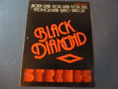A rare 1978 BLACK DIAMOND STRINGS BROCHURE & in VERY GOOD CONDITION. Brochure measures appx. 11" x 8...