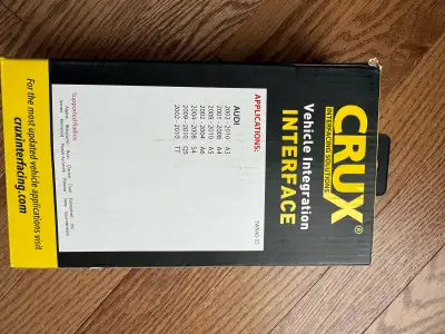 I'm selling a used Crux SWRAD-55 vehicle integration interface for select Audi vehicles from 2000 an...