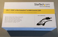 StarTech USB-C, HDMI or Mini DisplayPort to HDMI Converter Cable