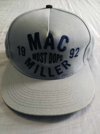 Mac Miller Snapback Hat Blue Vintage