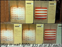 5 fancy lights to hang on wall $7 each