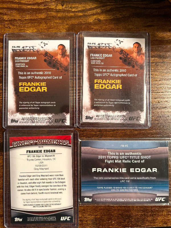 UFC Frankie Edgar Topps Cards in Arts & Collectibles in Peterborough - Image 2