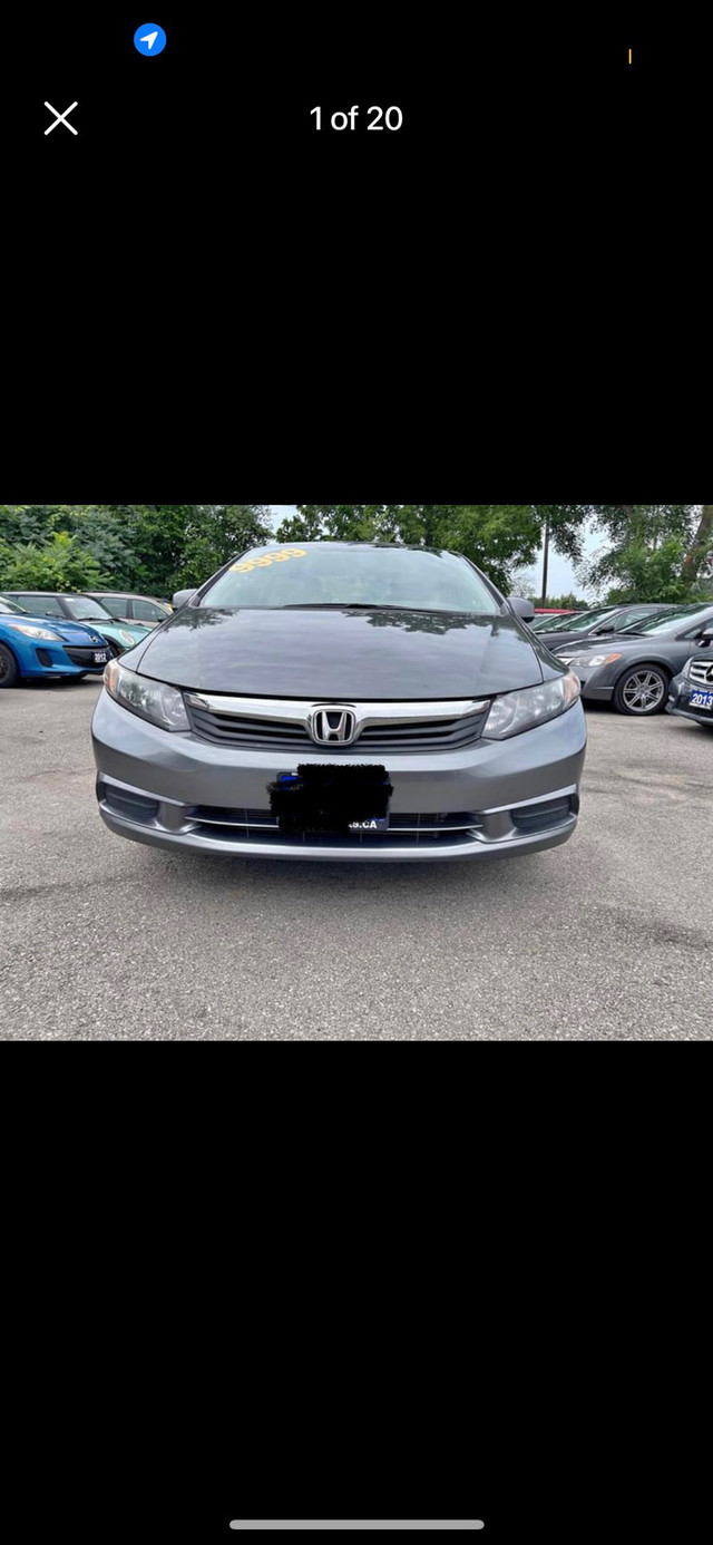 2012 Honda Civic 5spd manual  TRADE for CRV/Honda  in Cars & Trucks in Hamilton - Image 2