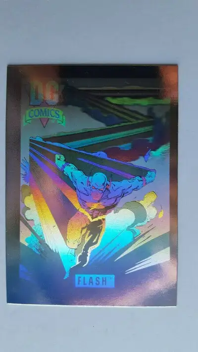 1992 DC Comics Hologram Trading Art Card Flash Justice League, View more