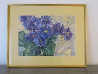 Tableau- artiste reconnu /Aquarelle signée par M.W. Williams avec bel encadrement. VOIR NOS AUTRES A...